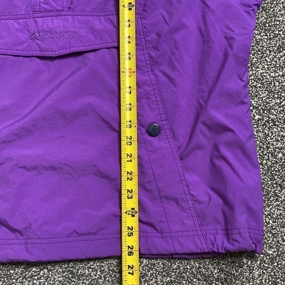 Vintage Columbia Purple Anorak Pullover Hooded Jacket Medium - Picture 10 of 14